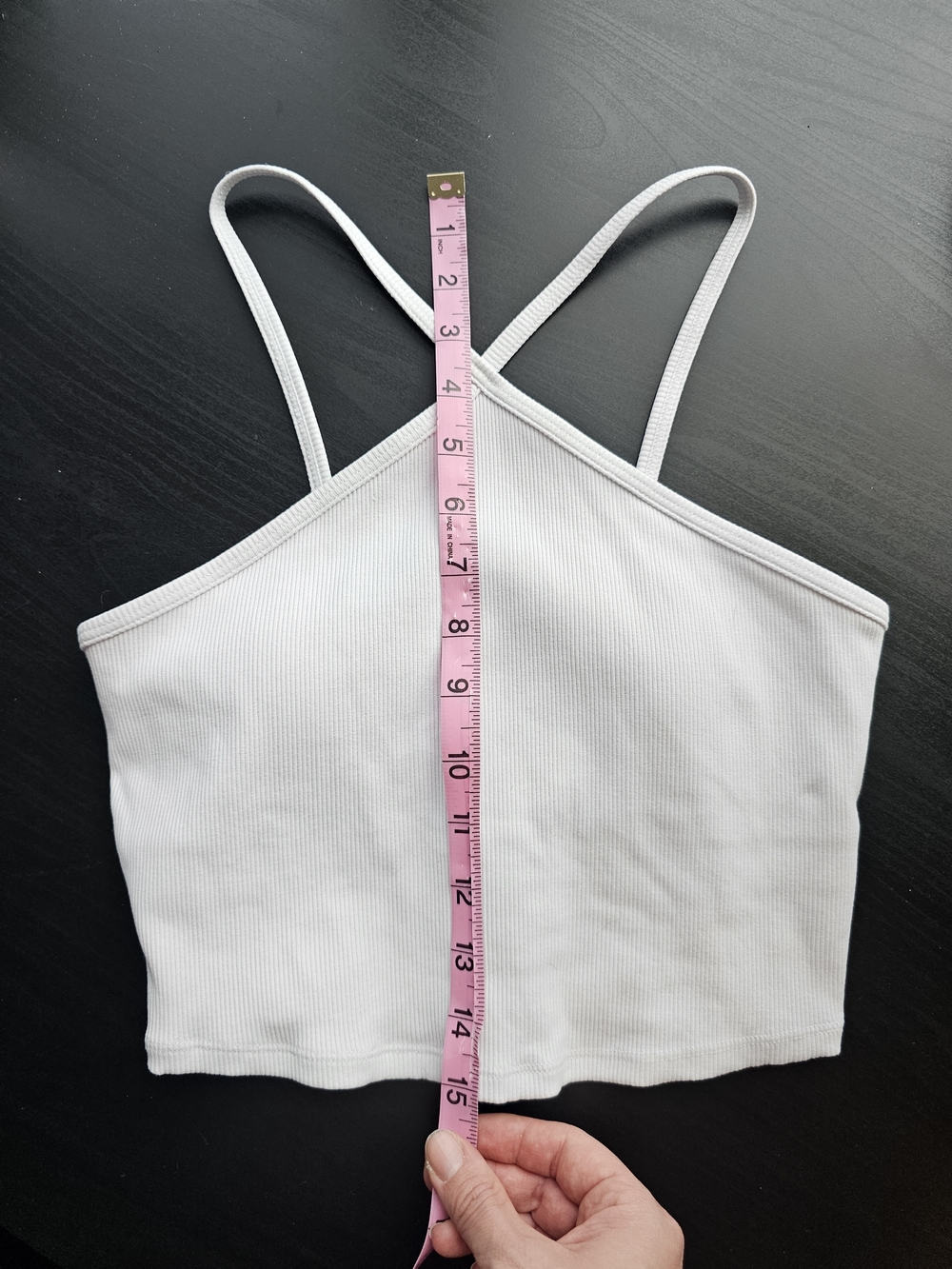 ALO Yoga White Ribbed Cross Strap Crop Top - Picture 7 of 7